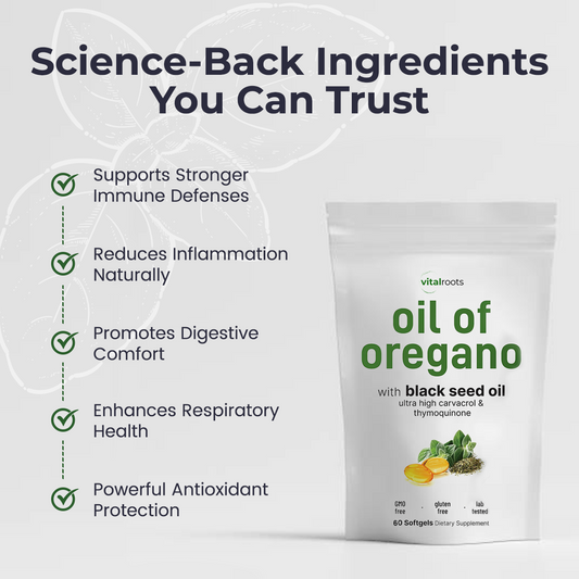 Vital Roots™ Oregano Oil with Black Seed Oil (6,000mg)