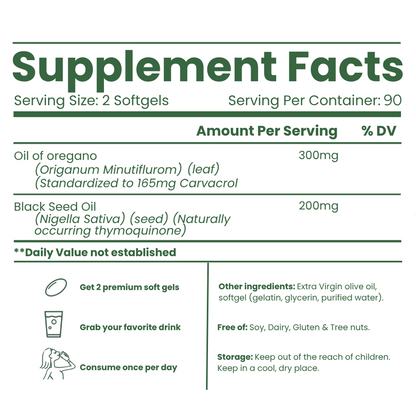 Vital Roots™ Oregano Oil with Black Seed Oil (6,000mg)